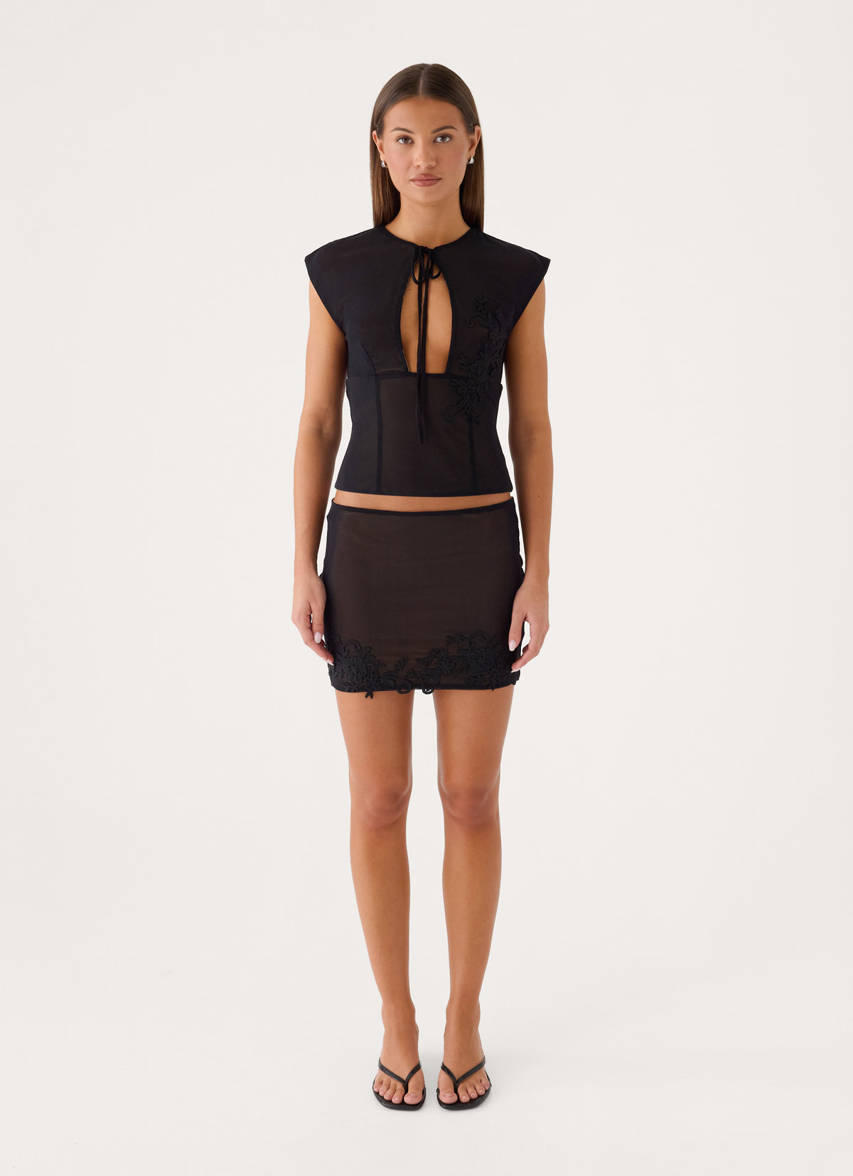 Lace Daydreams Mini Skirt - Black