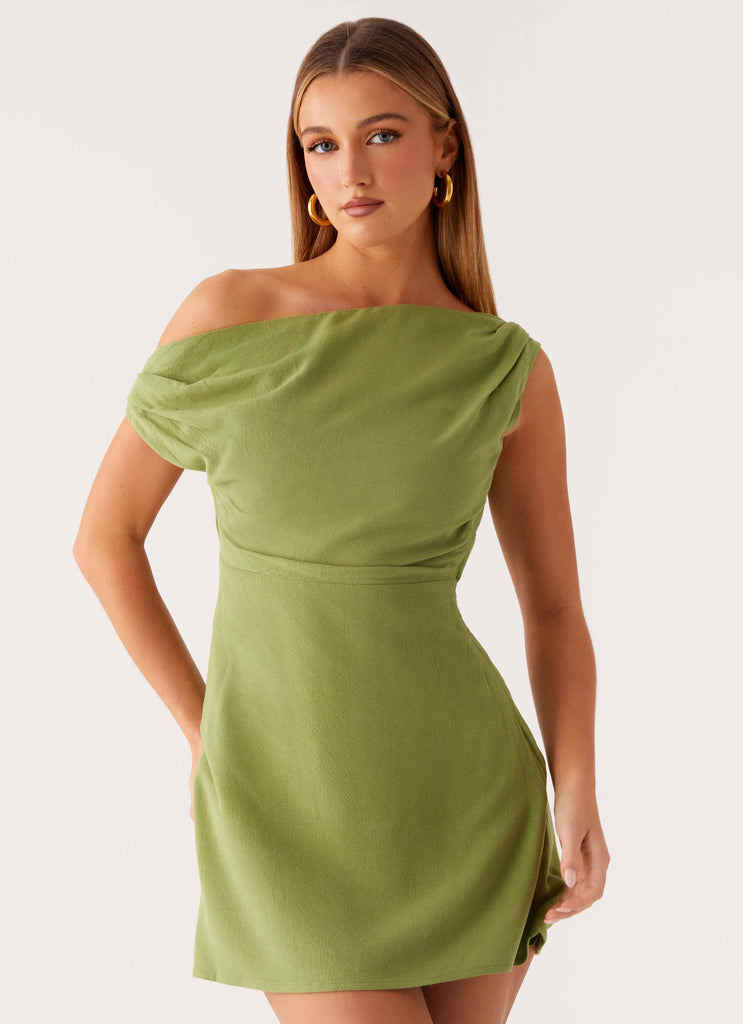 Lady Love Linen Mini Dress - Cactus Peppermayo Lady Love Linen Mini Dress - Cactus Peppermayo