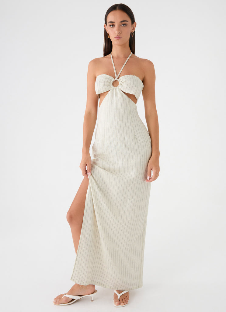 Laid Bare Maxi Dress - Desert Stripe