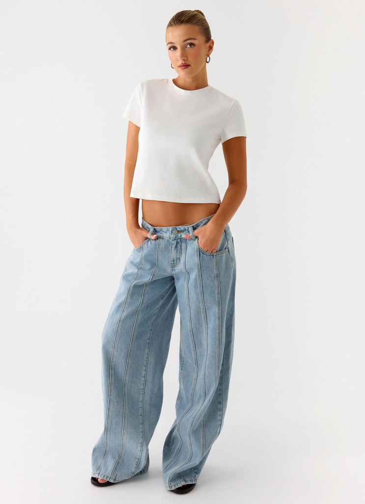 Lamont Baby Tee - White