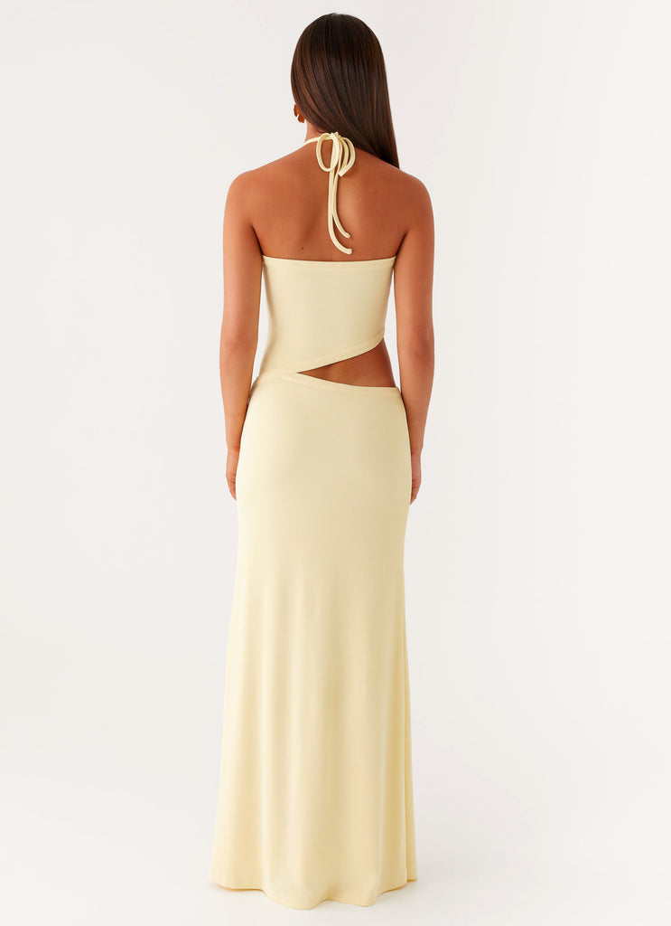 cut out side maxi dress La Femme Long Prom Dress with Strappy Back