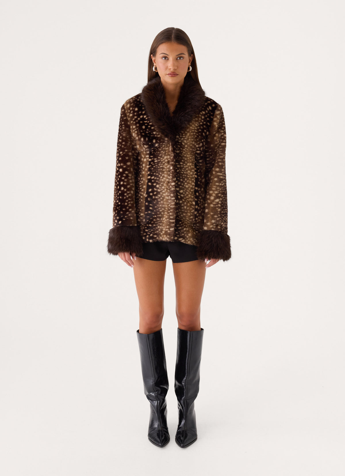 Lanaila Faux Fur Jacket - Deer