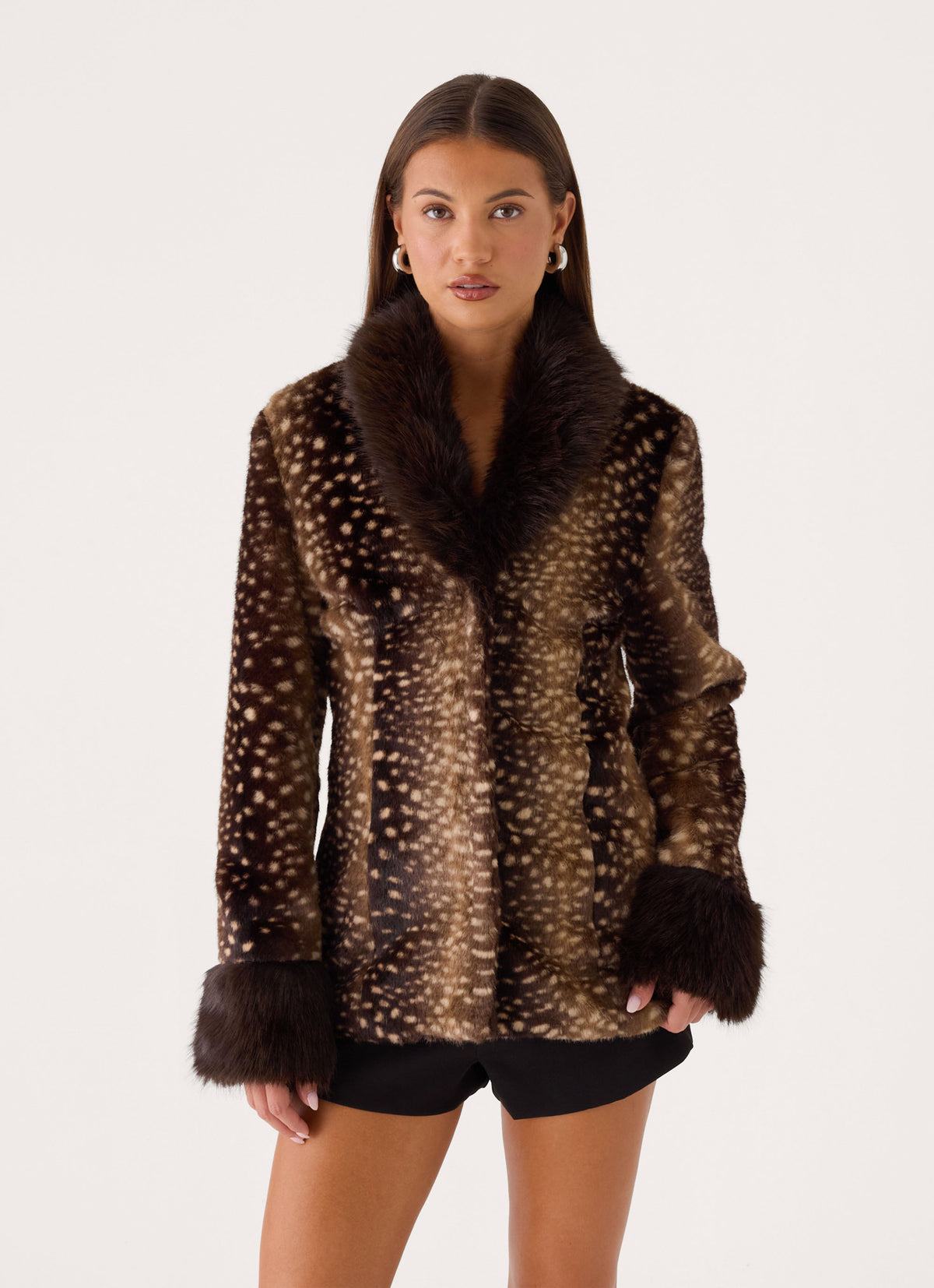Lanaila Faux Fur Jacket - Deer