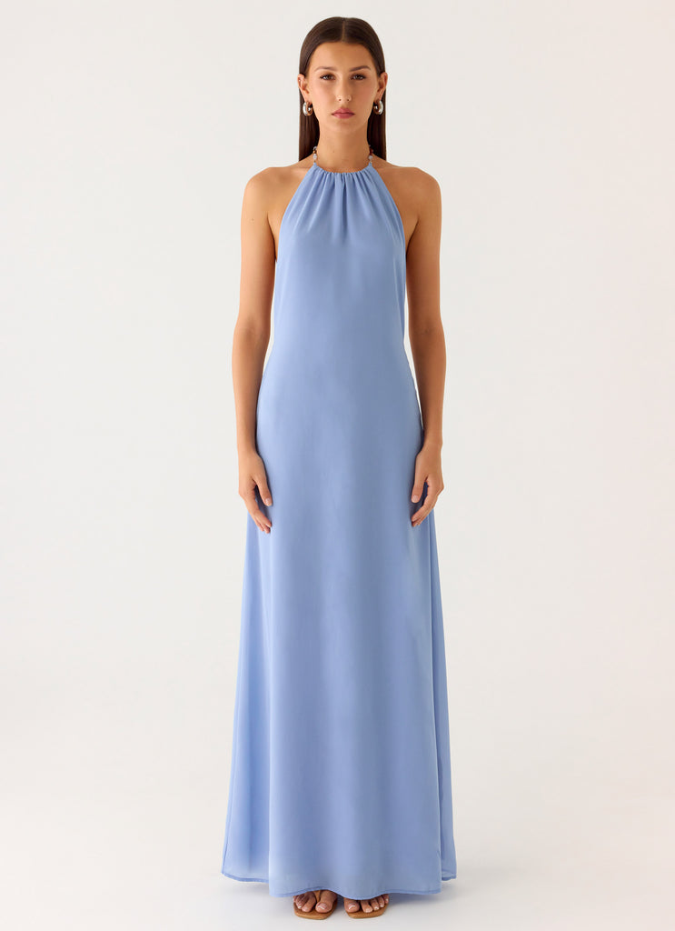 Le Soleil Halter Maxi Dress - Periwinkle