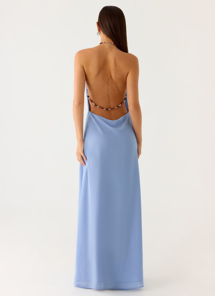 Le Soleil Halter Maxi Dress - Periwinkle