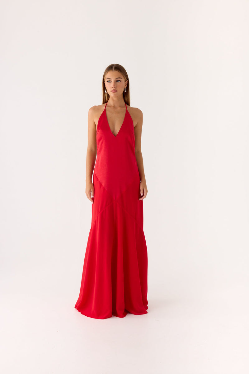 Leilah Maxi Dress - Cherry
