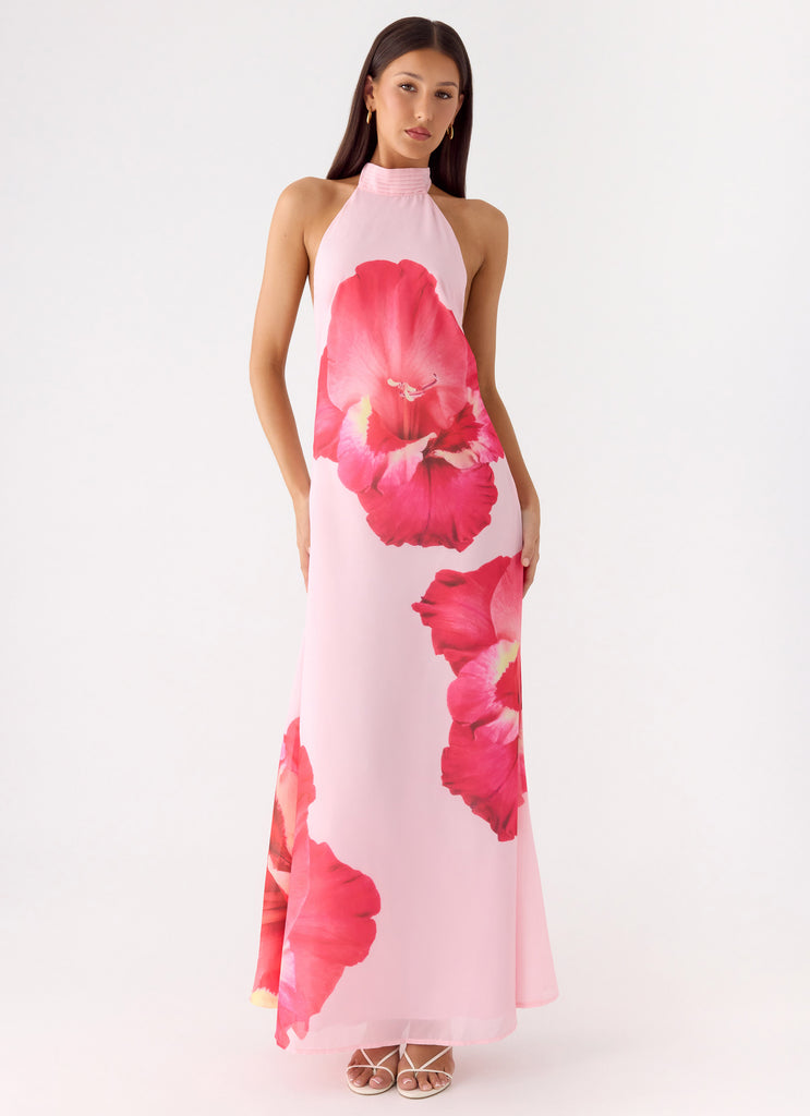 Len Maxi Dress - Pink Floral Spritz