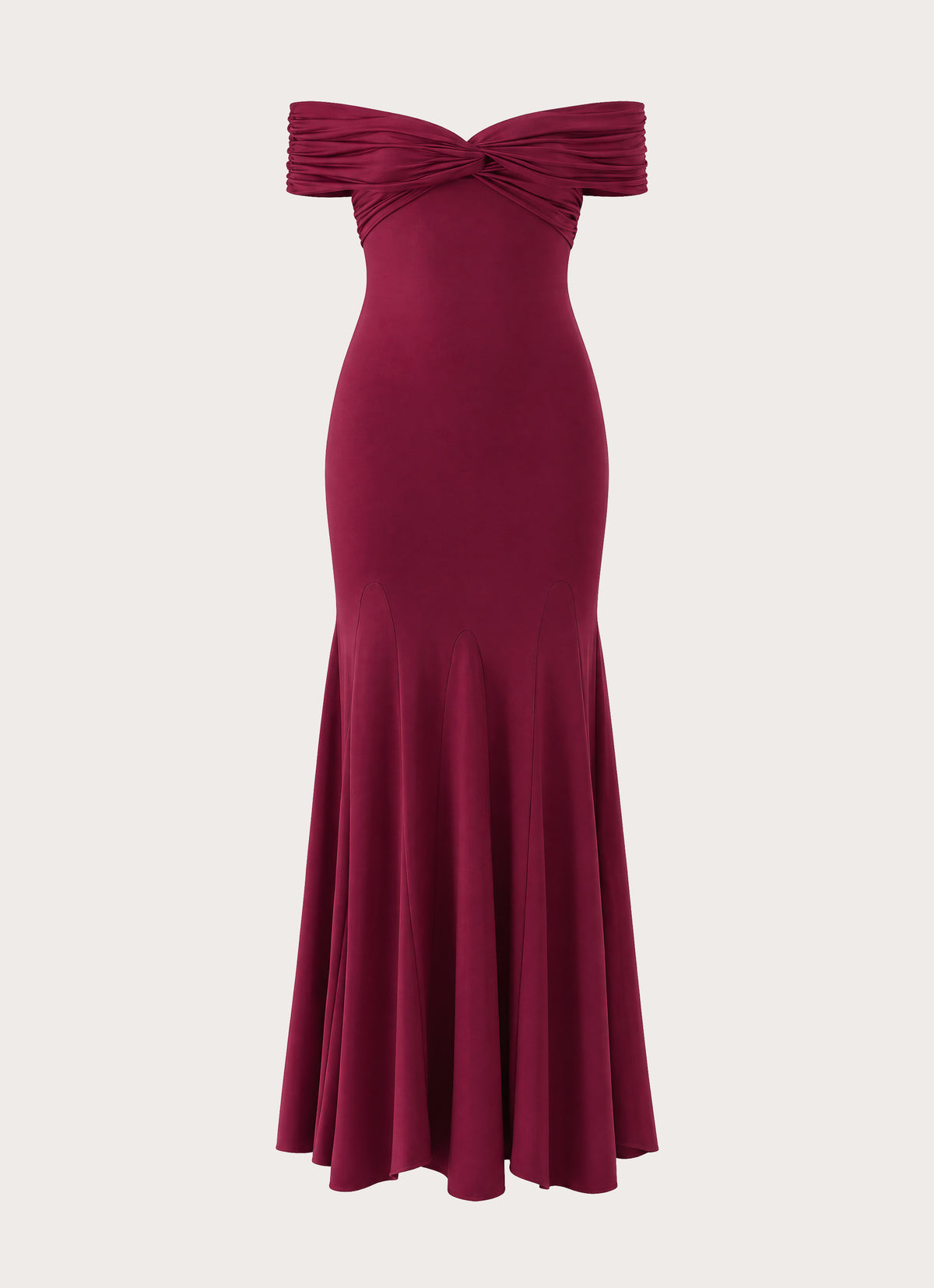 Letto Off Shoulder Maxi Dress - Plum