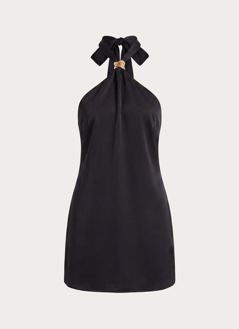 Lexia Halter Mini Dress - Black