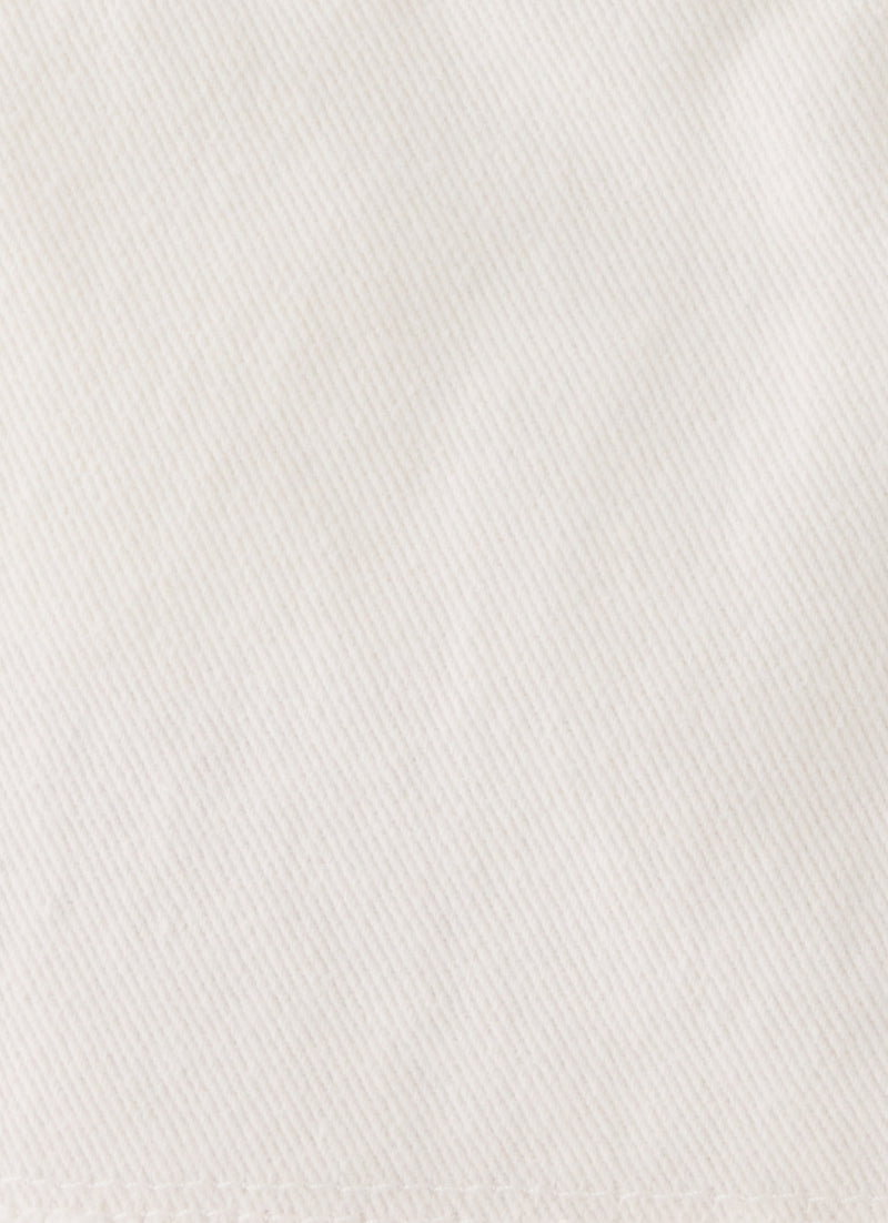 Liam Low Rise Denim Micro Skort - White