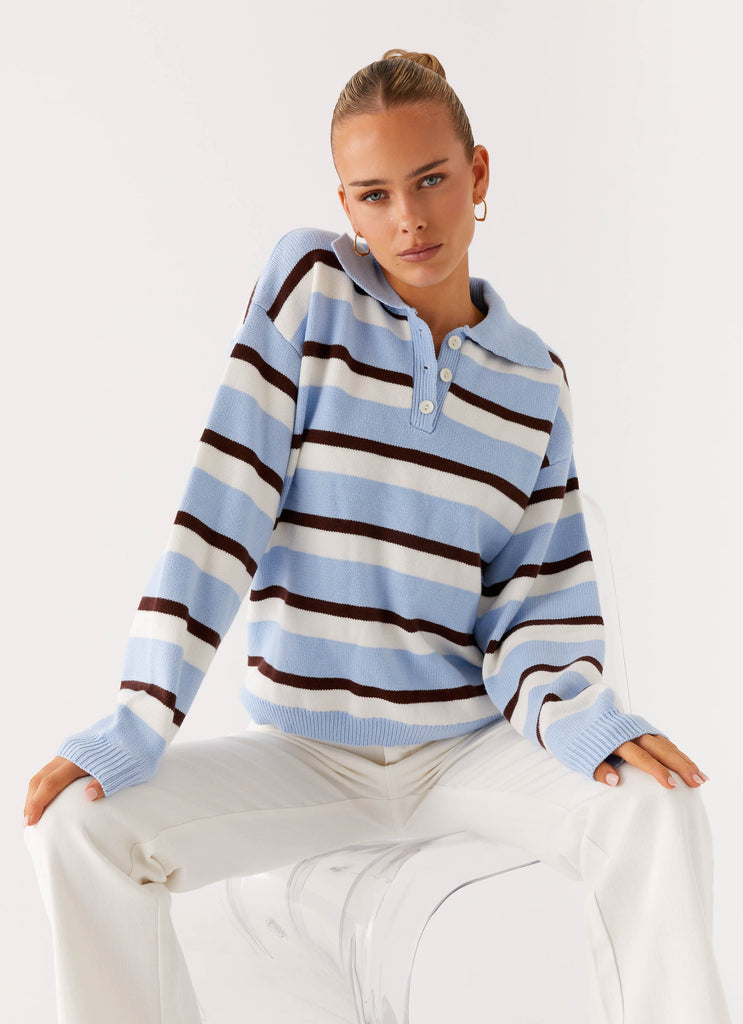 Liana Striped Polo - Blue Stripe – Peppermayo