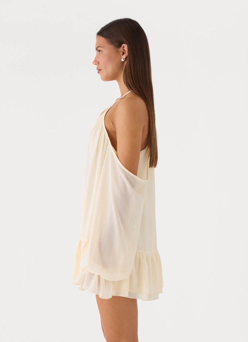 Life Is A Party Mini Dress - Butter Yellow