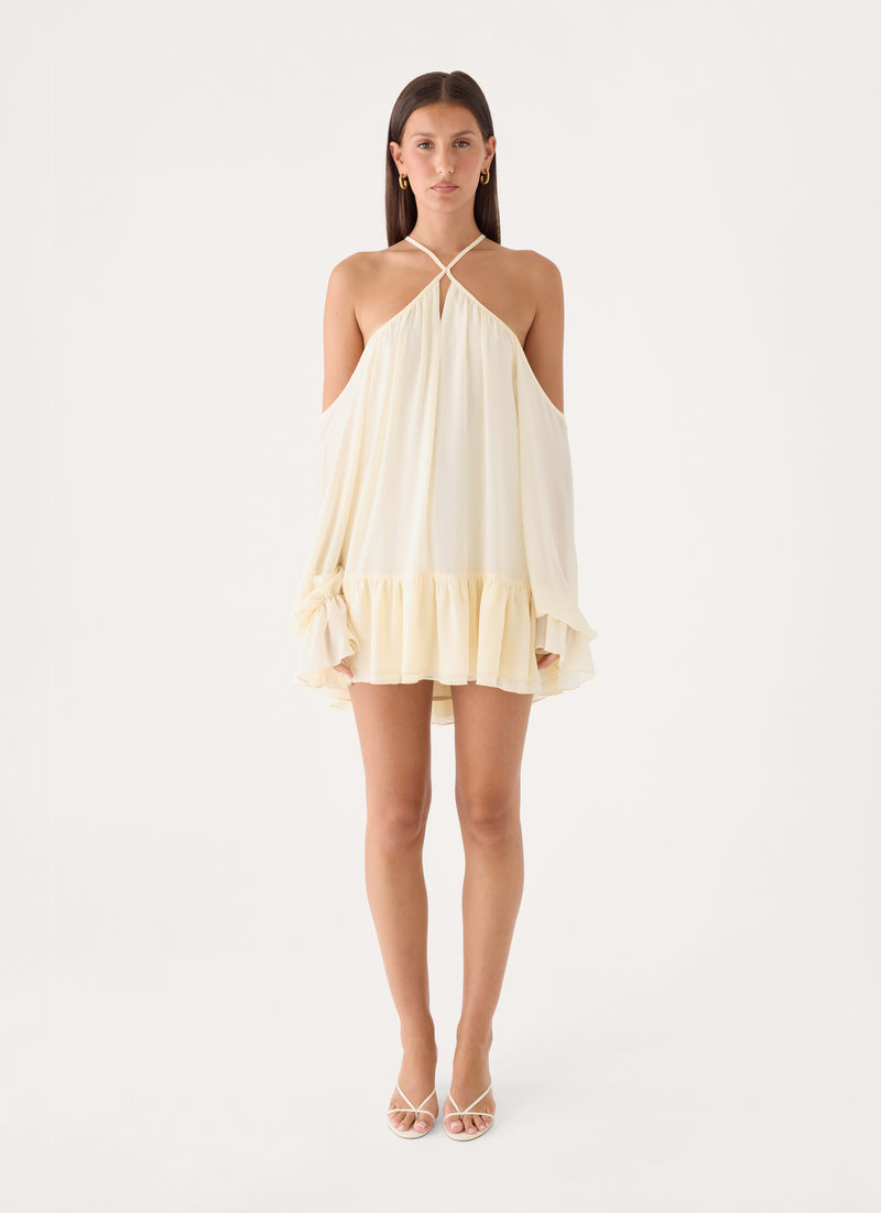 Life Is A Party Mini Dress - Butter Yellow
