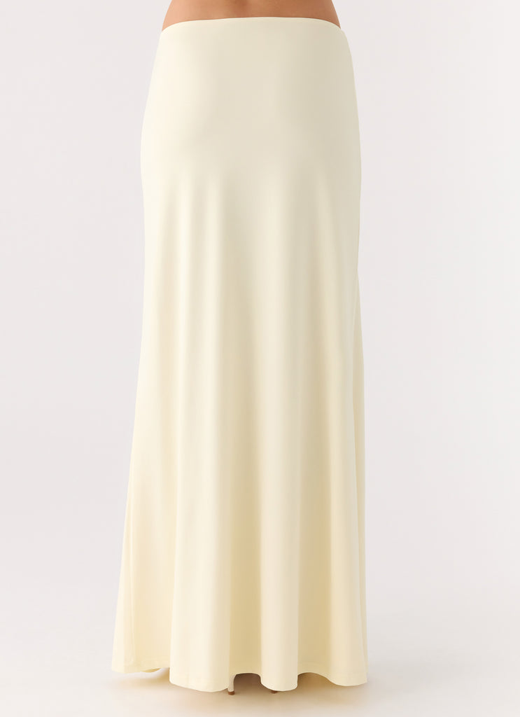 Like A Flower Maxi Skirt - Lemon Yellow
