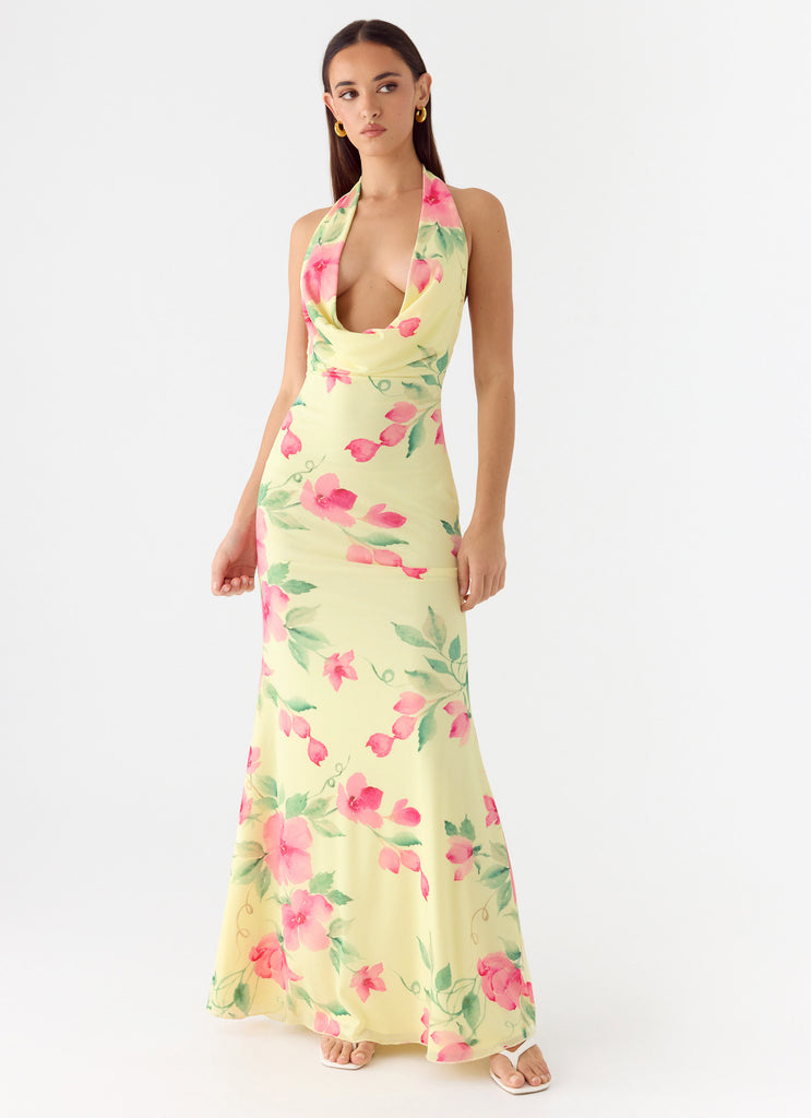 Like You Better Maxi Dress - Lemon Soleil