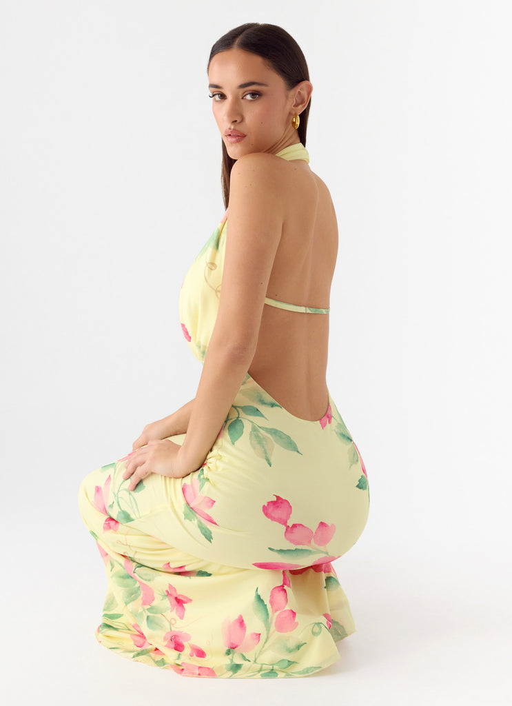 Like You Better Maxi Dress - Lemon Soleil