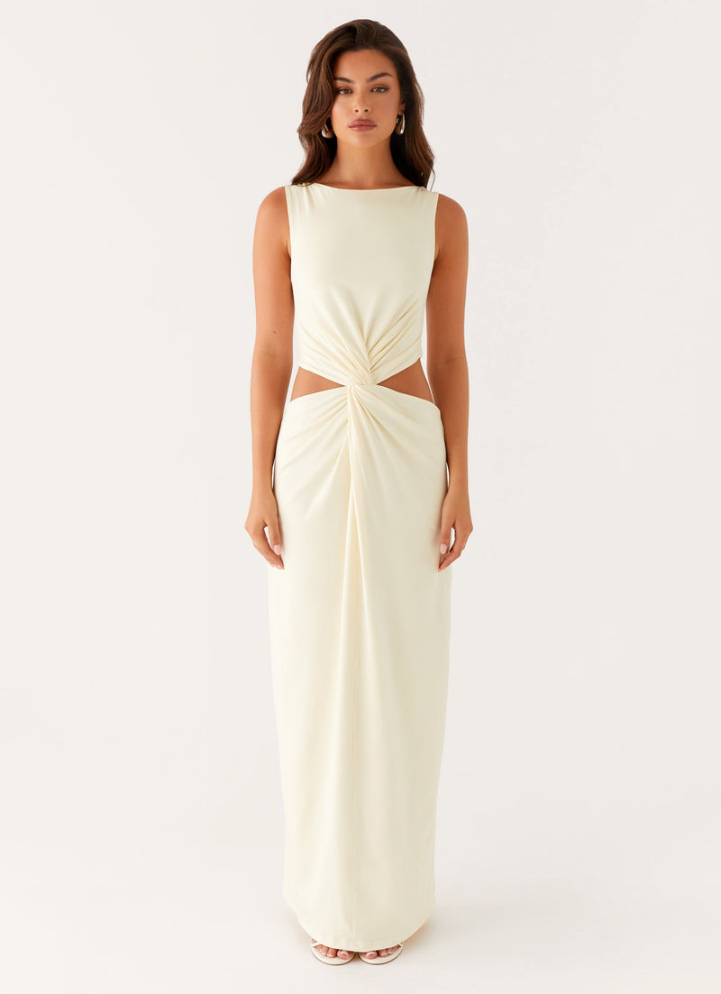 Lilabelle Twist Maxi Dress - Yellow