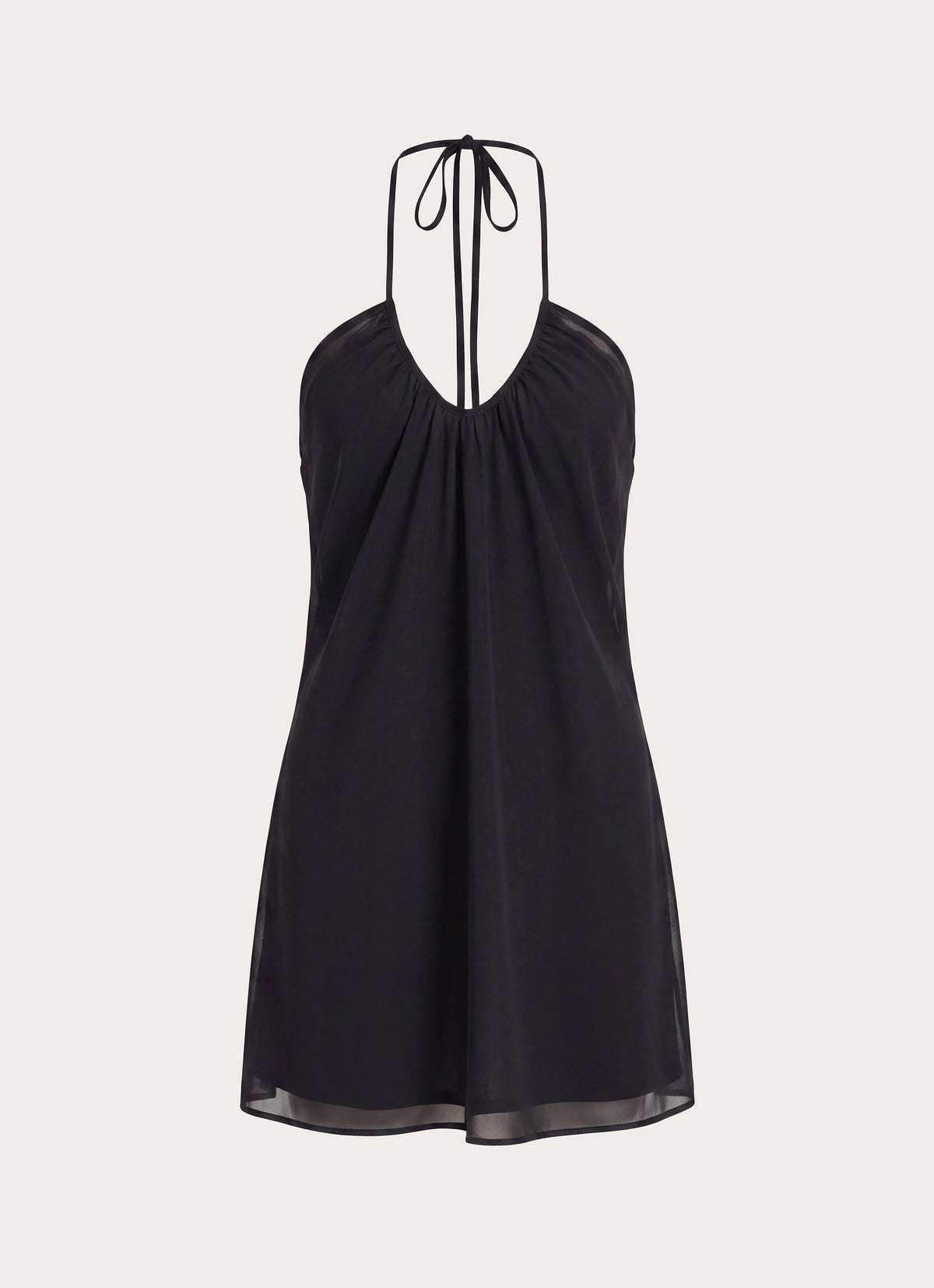 Lilliette Chiffon Mini Dress - Black
