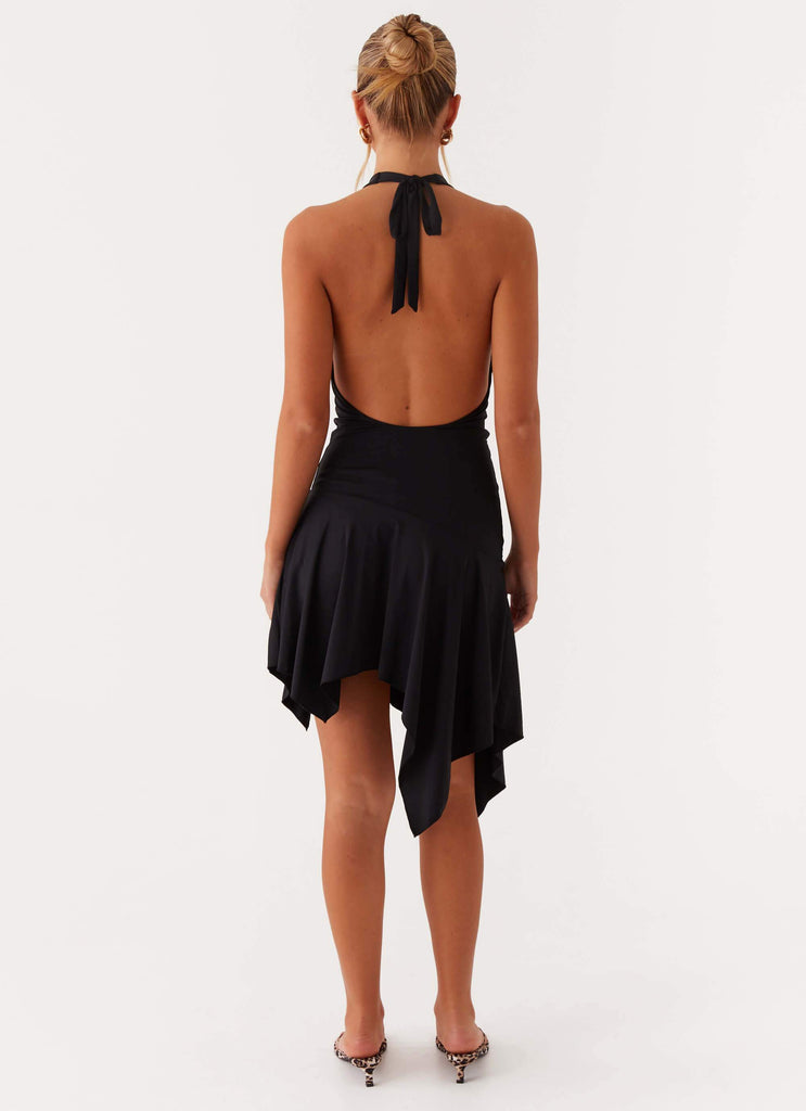 Lilyana Low Back Halter Midi Dress - Black Peppermayo Lilyana Low Back Halter Midi Dress - Black Peppermayo