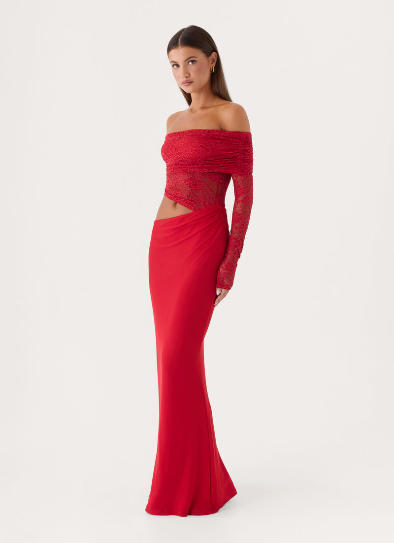 Linna Maxi Dress - Red