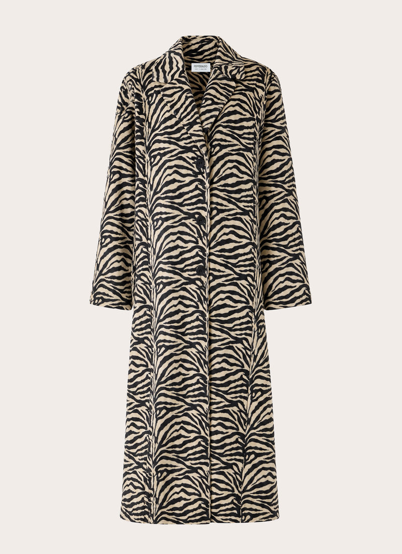 Lirena Fitted Zebra Coat - Zebra