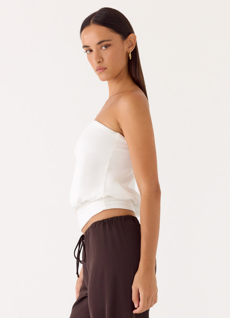 Livia Strapless Top - White