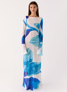 Lorde Maxi Dress - Cerulean Bloom