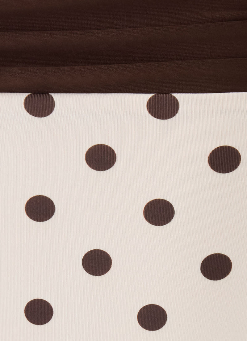 Lorelei Midi Skirt - Cream Polka Dot
