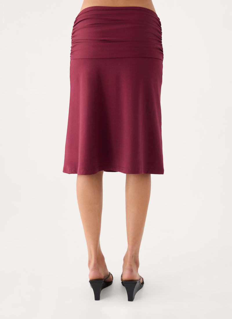 Lorelei Midi Skirt - Maroon