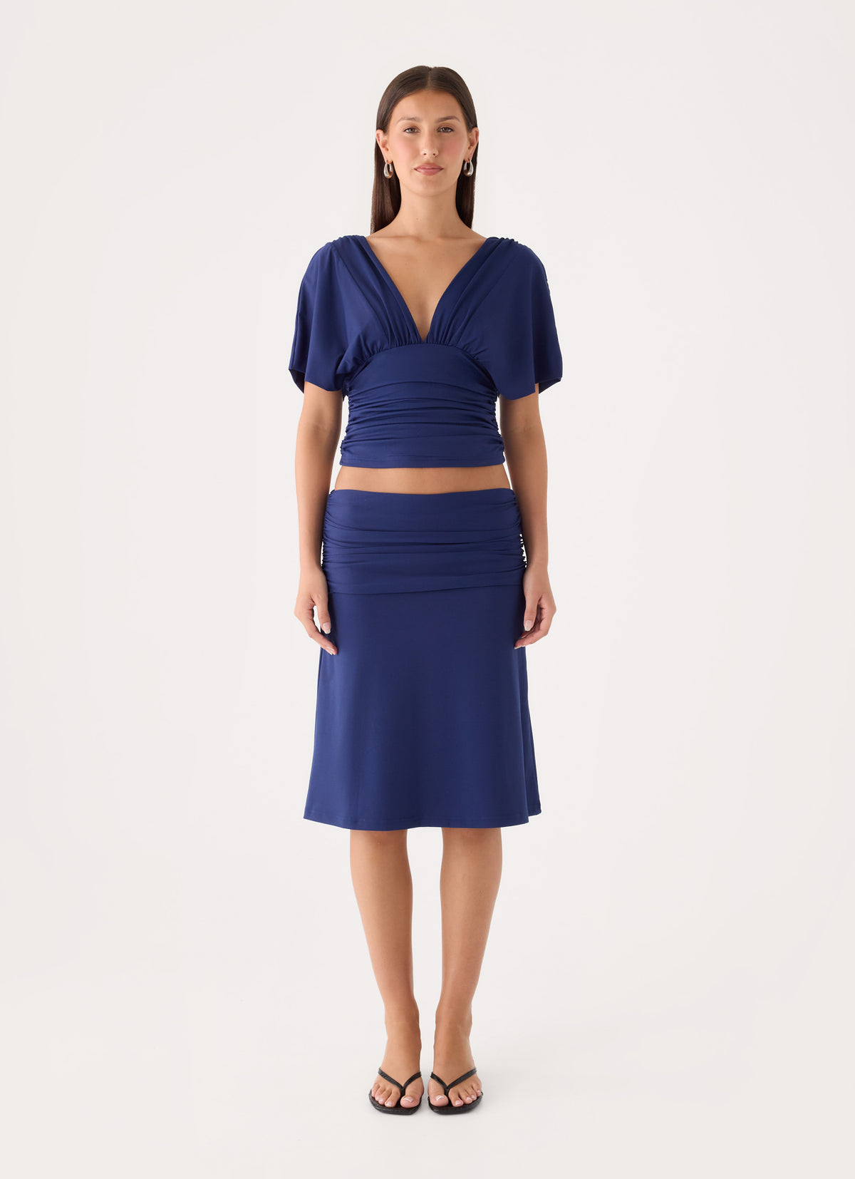 Lorelei Midi Skirt - Rich Blue
