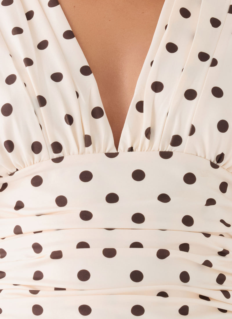 Lorelei Top - Cream Polka Dot