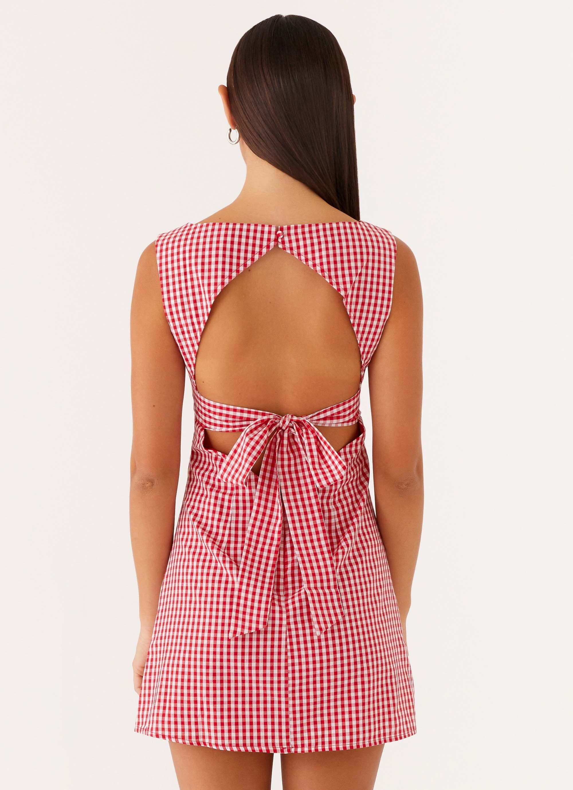 Lotus Tie Back Mini Dress