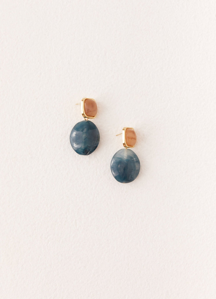 Louie Earrings - Blue