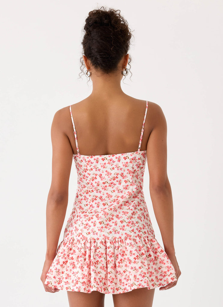 Loulette Mini Dress - Porcelain Rose