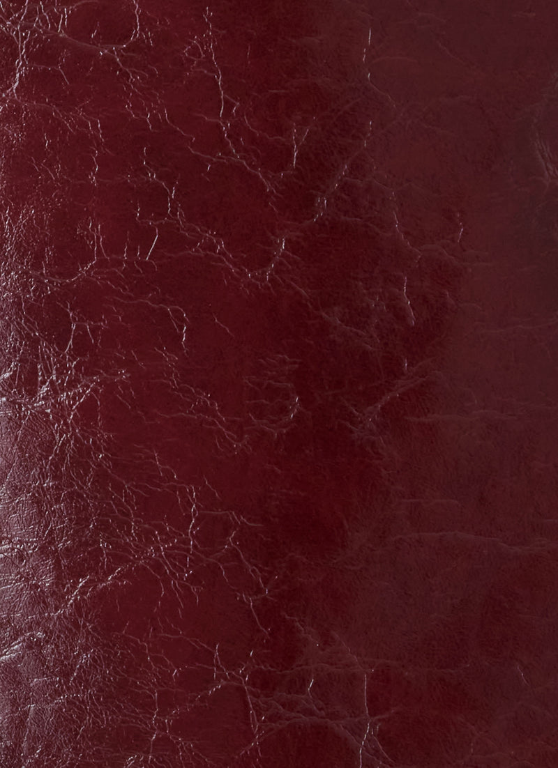 Love Child Faux Leather Wrap Coat - Burgundy