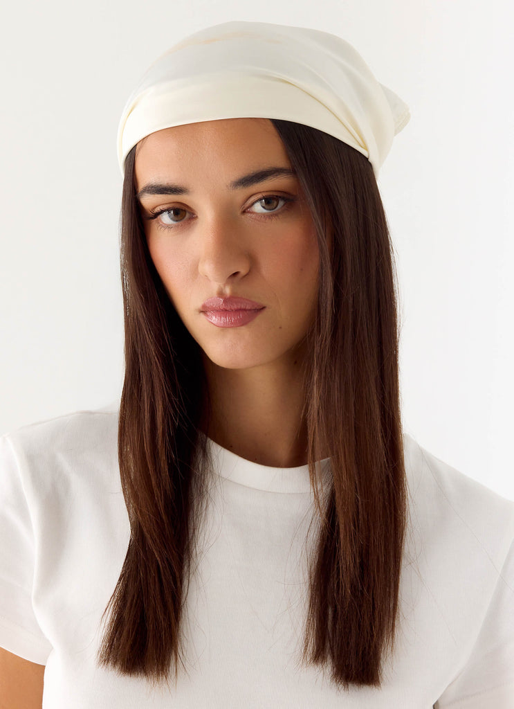 Lover Vibes Head Scarf - Cream
