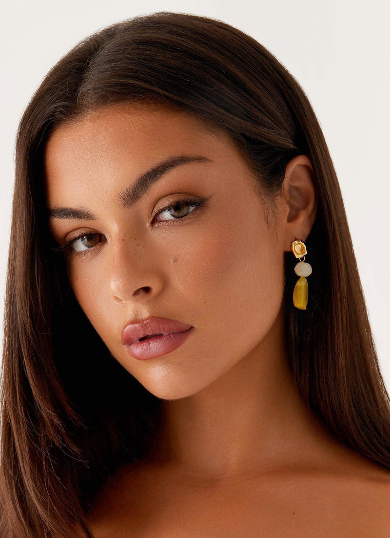 Lozano Earrings - Lime