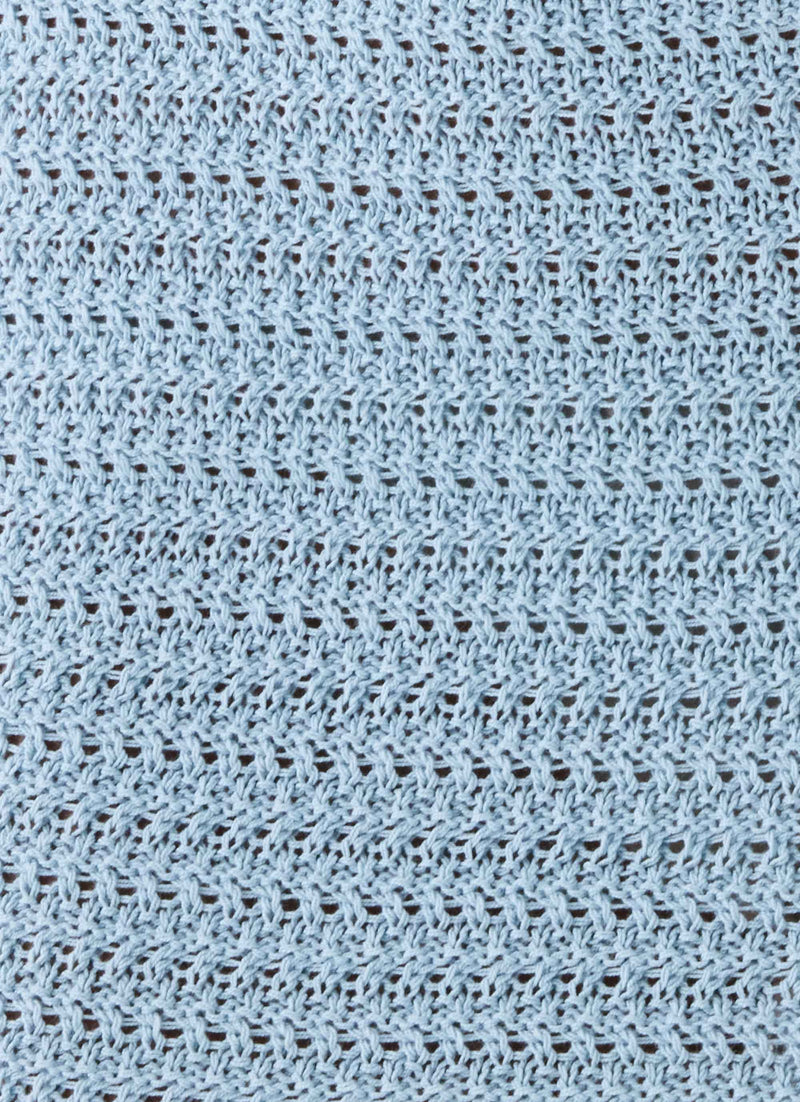Luci Crochet Mini Dress - Pale Blue
