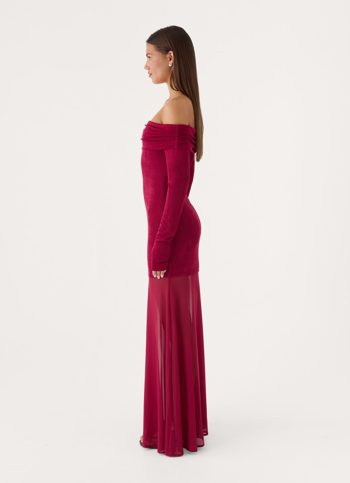 Lush Static Maxi Dress - Sangria