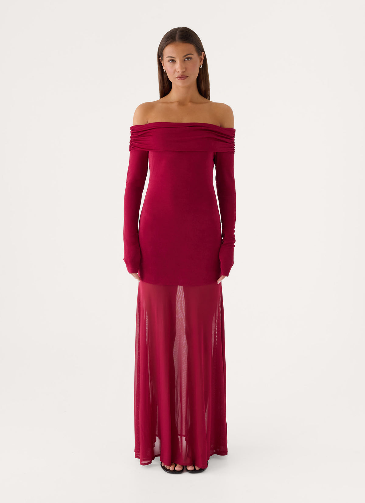 Lush Static Maxi Dress - Sangria