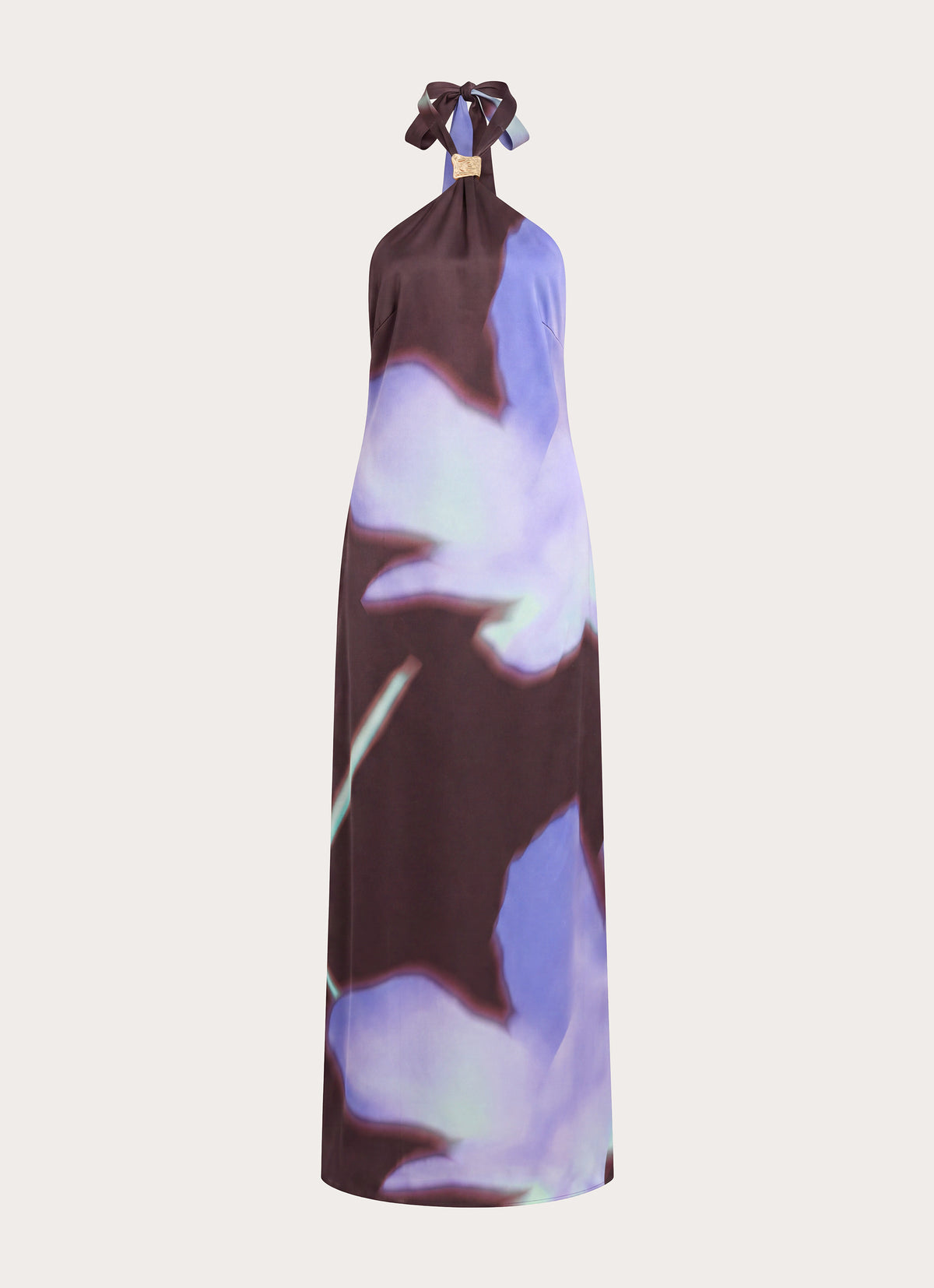 Luxia Printed Halter Maxi Dress - Floral Romance