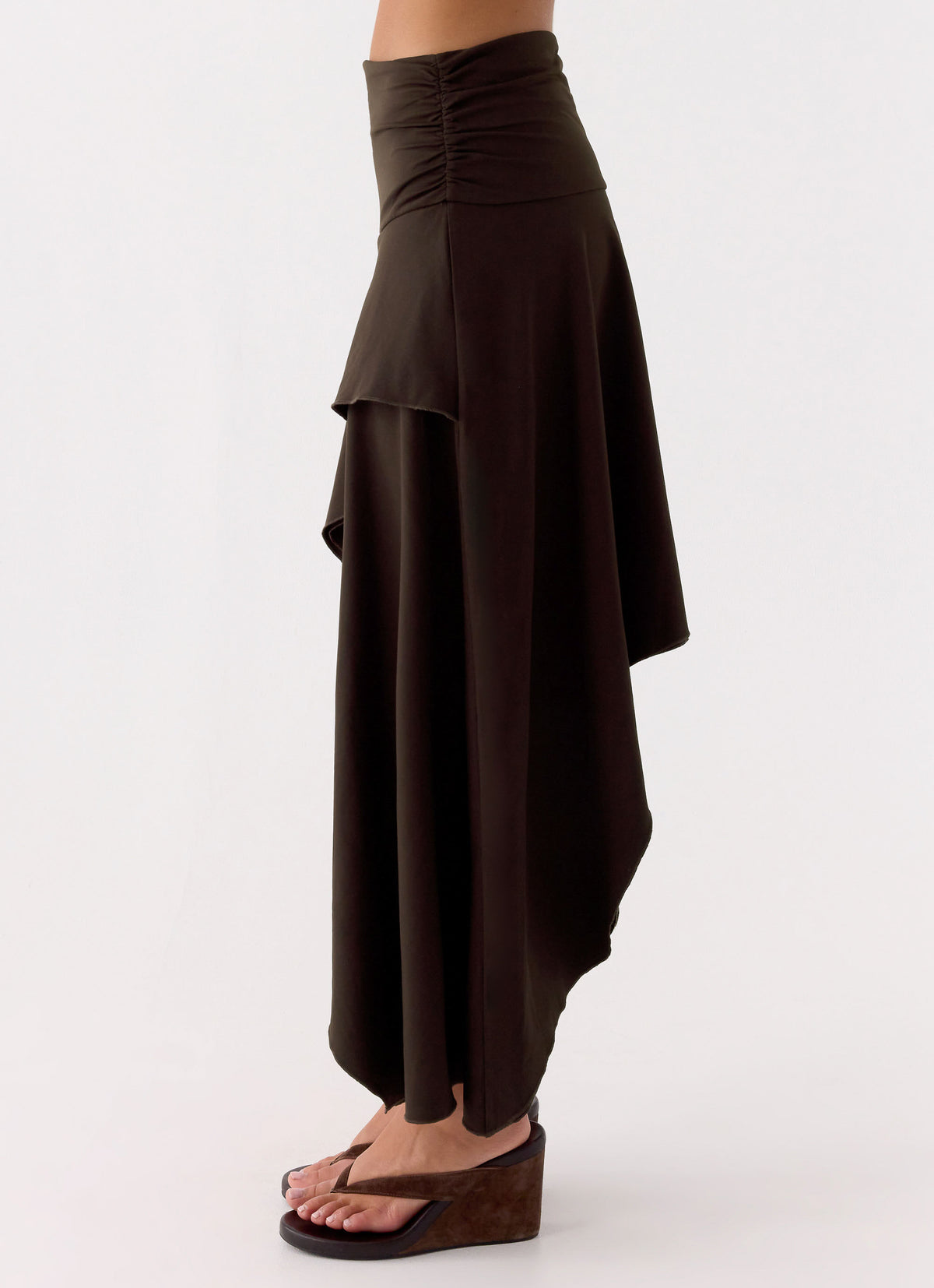 Lycia Midi Skirt - Chocolate