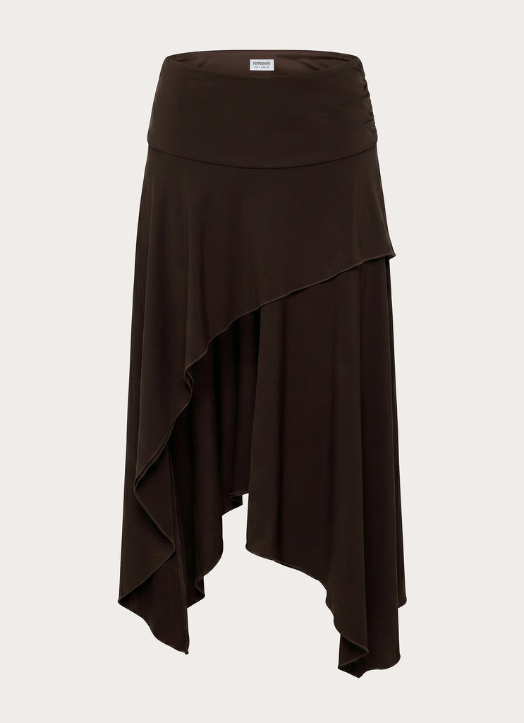 Lycia Midi Skirt - Chocolate