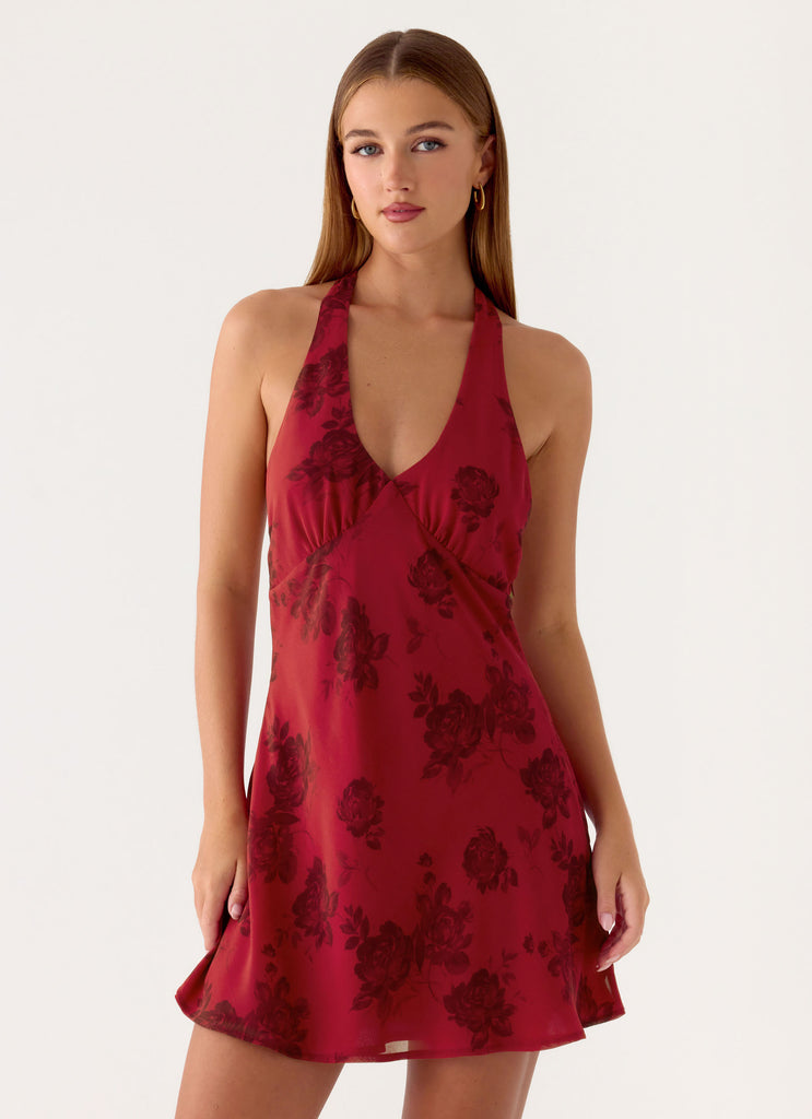 Magnolia Mini Dress - Cherry Rose – Peppermayo