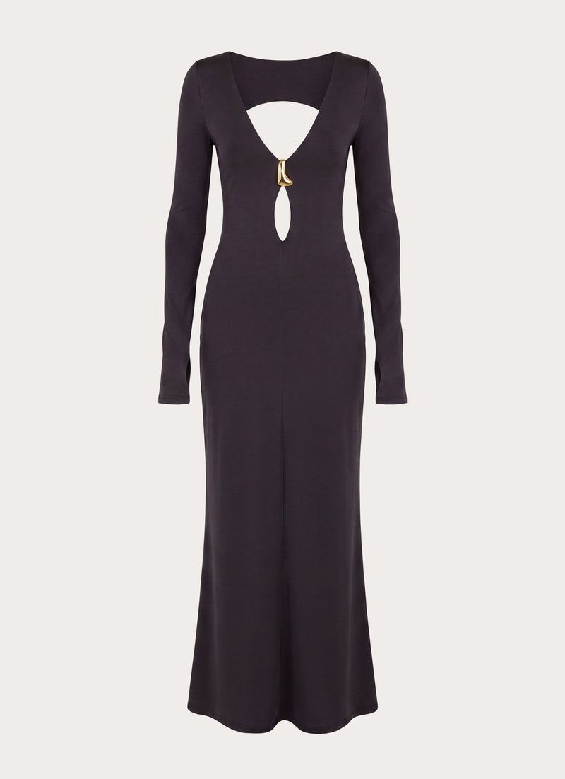Main Event Keyhole Maxi Dress - Black