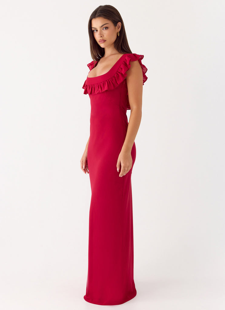 Malina Maxi Dress - Deep Red