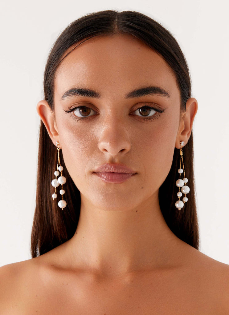Mallorie Earrings Pearl 3 Peppermayo