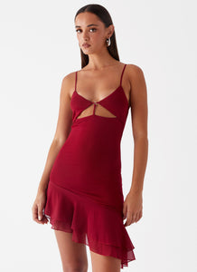 Mallory Mini Dress - Cherry Red