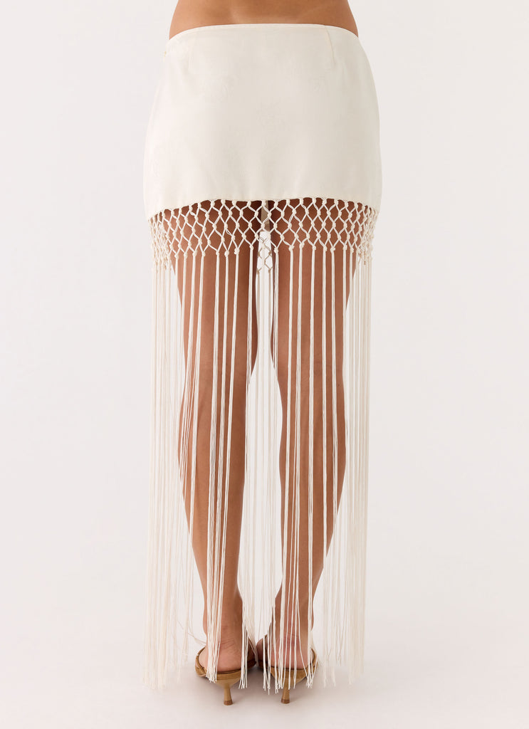 Mania Tassel Mini Skirt - Ivory