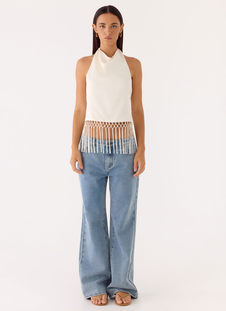 Mania Tassel Top - Ivory